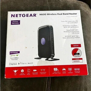 Netgear N600 Dual Band Wi-Fi Router Kit WNDR3400 W Box No Ethernet Cable Or Book